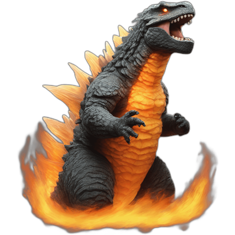 Godzilla fire atomic breathe emoji