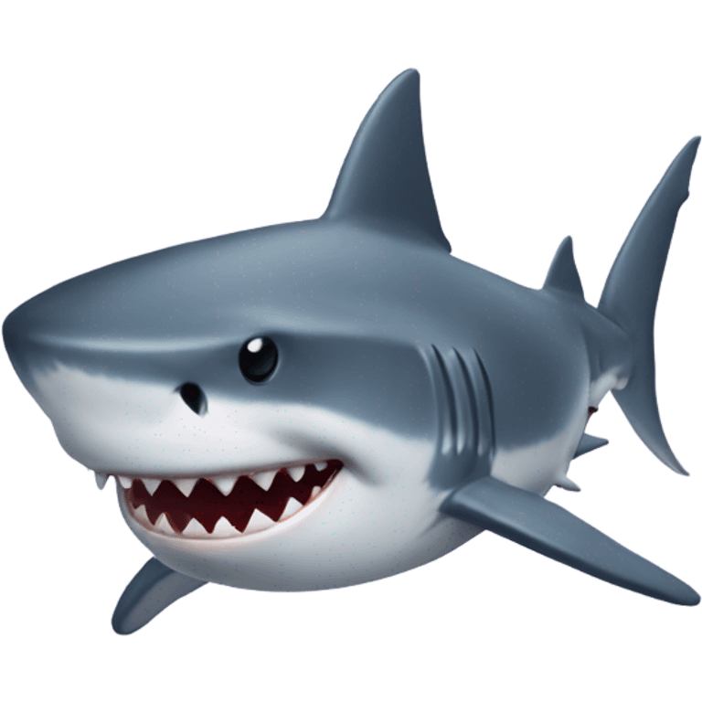 A shark that is very coquette emoji