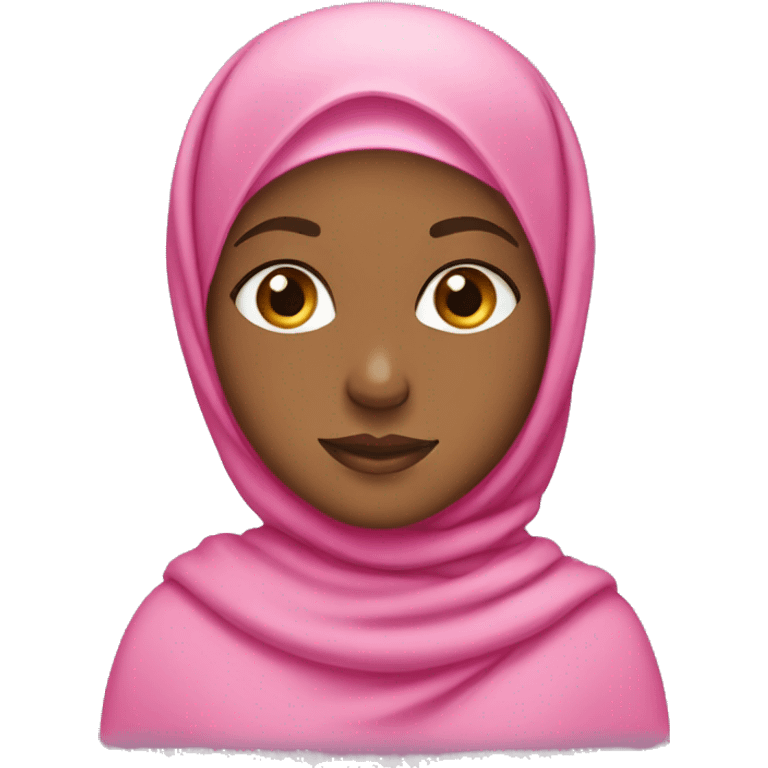 Brown girl who wears hijab pink bow on head emoji