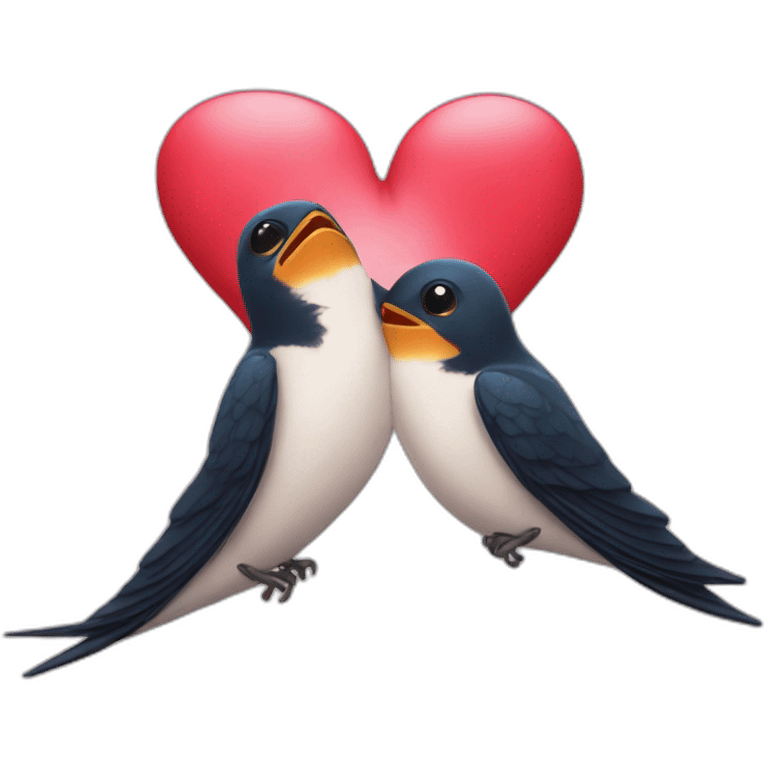 2 swallows in love emoji