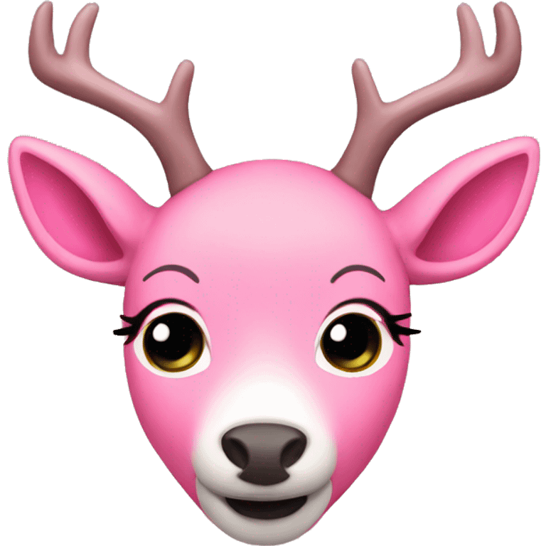 Pink deer emoji