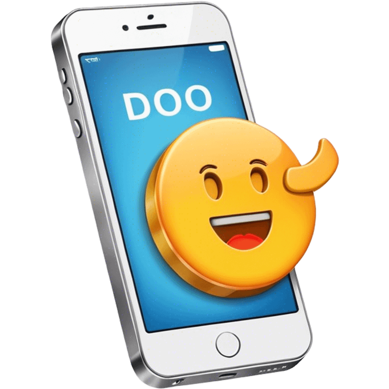 a mobile phone holding up a ‘do not disturb’ sign emoji