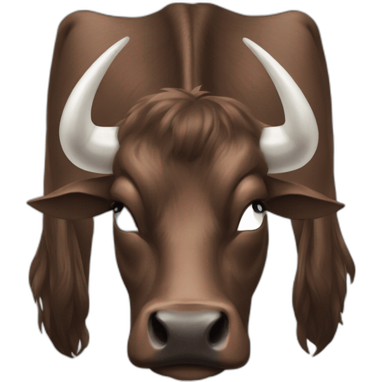 BRINDLE  BULL LONGHORNS EXTRA EXTRA WIDE HORNS  emoji