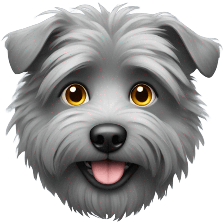 Grey scruffy dog emoji