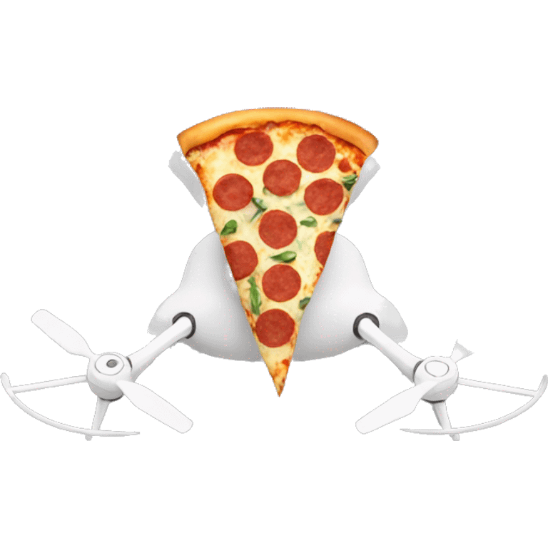 Drone with pizza emoji