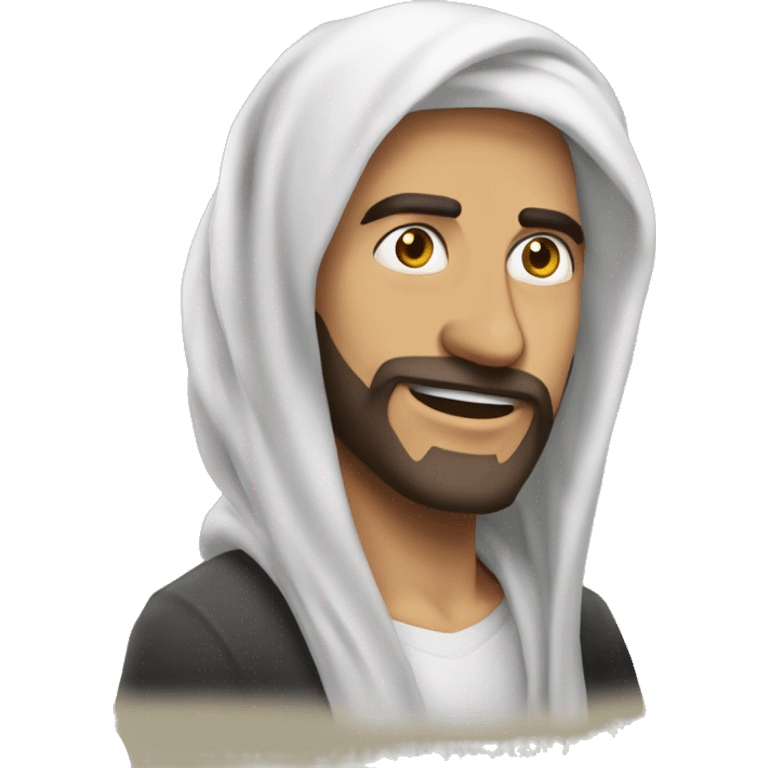 طفل  شعره اسود  و رطب انفه صغير و فمه صغير و عينيه صغيرة و بنية و  emoji