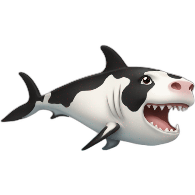 Vache sur requins emoji