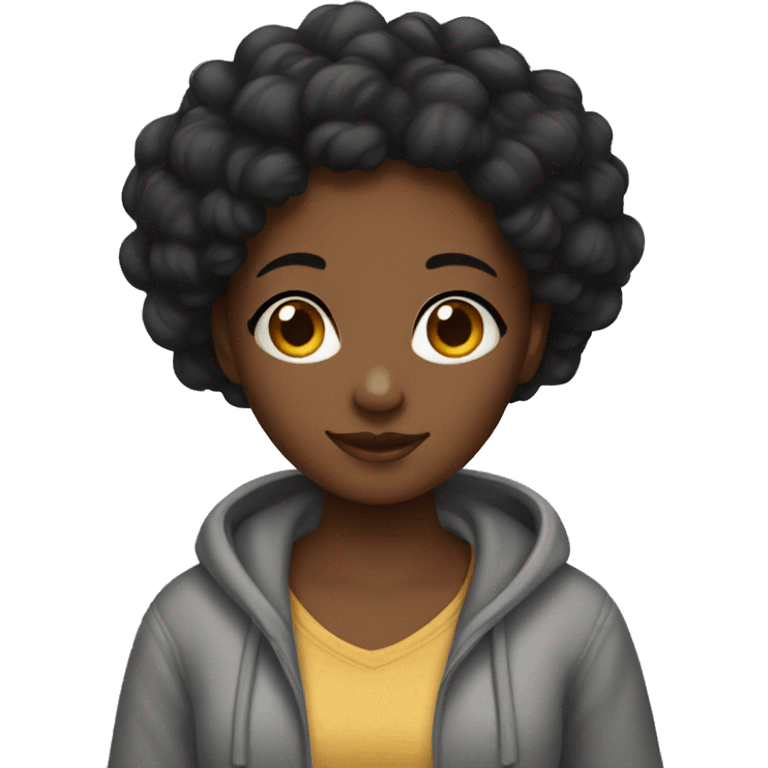 Cozy black girl emoji