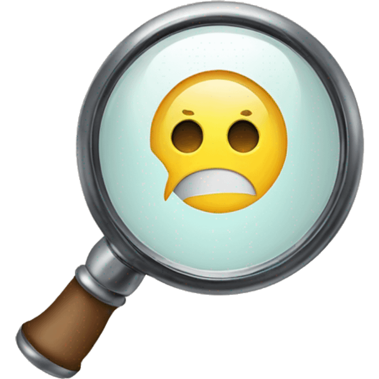 magnifying glass thats upside down emoji