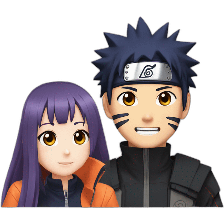 Naruto and hinata  emoji