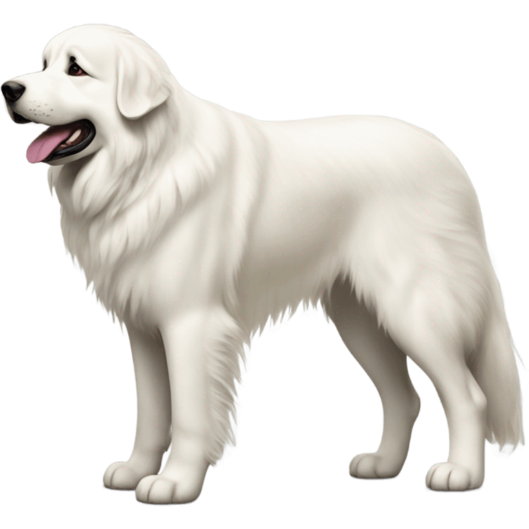 great pyrenees dog standing emoji