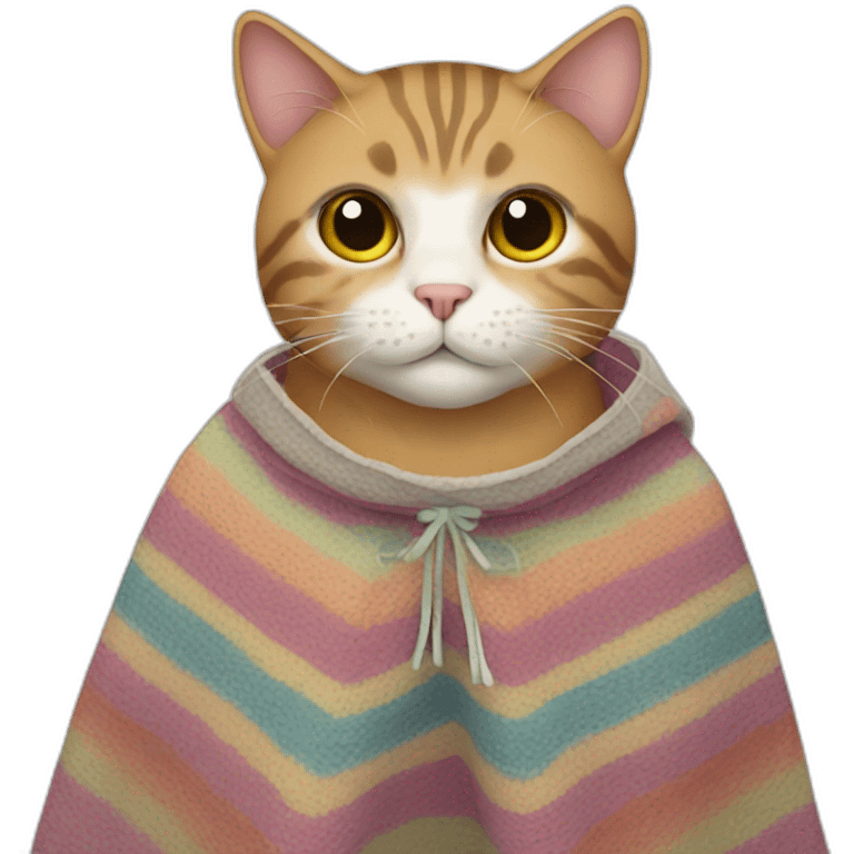 a cat in a poncho emoji