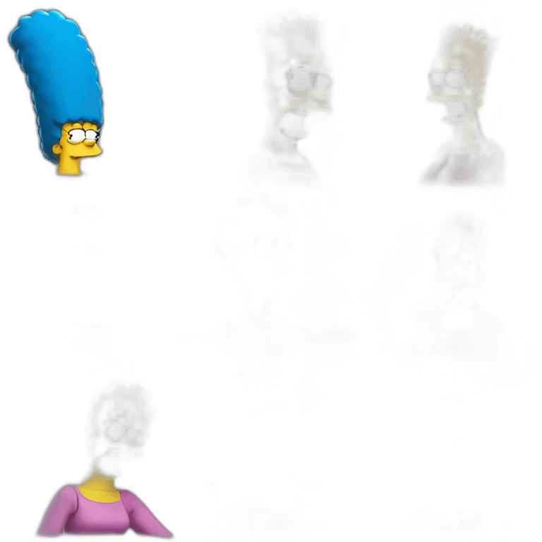 Ça Marge Simpson when she pops emoji