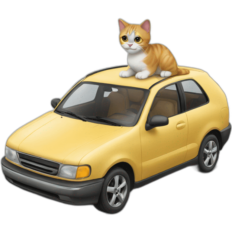 Cat on a car emoji