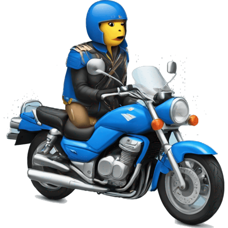 King blue suzuki motor bike emoji