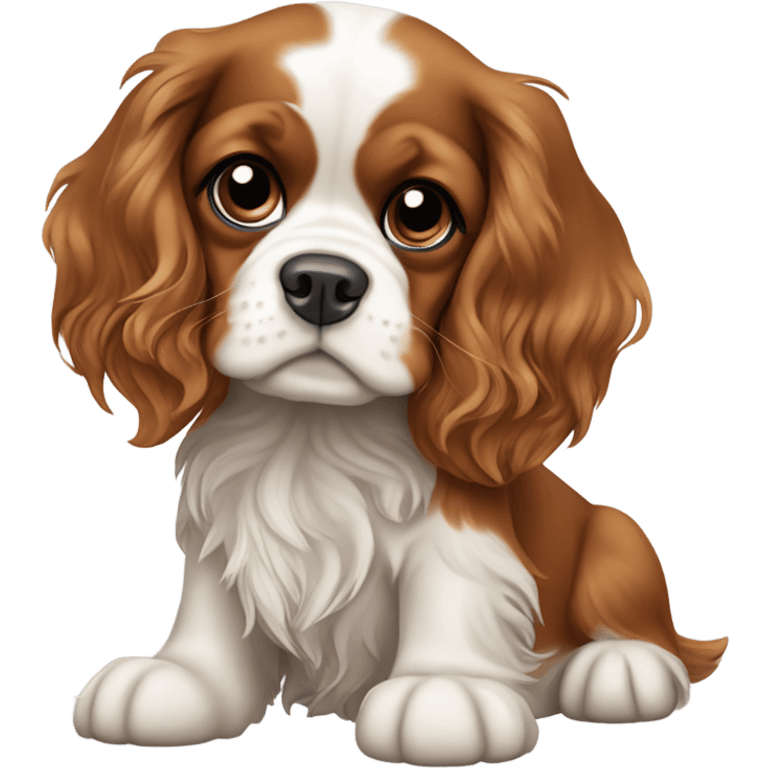 Puppy King Charles spaniel ￼ emoji