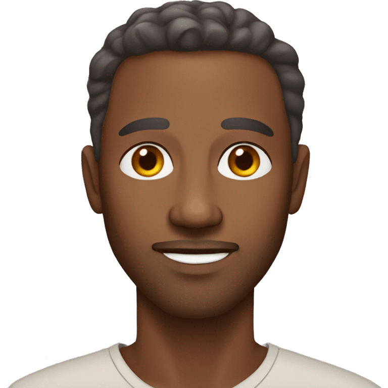 middle age brown haired brown skinned Ethiopian man emoji