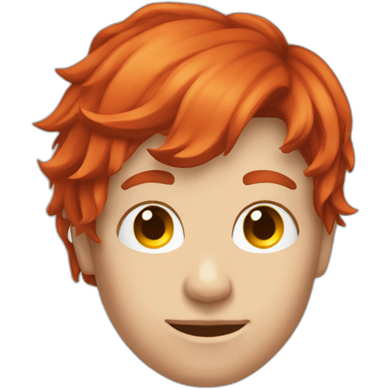 Red hair with bitcoin emoji