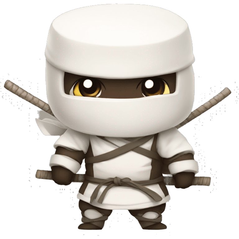 Chibi marshmallow ninja emoji