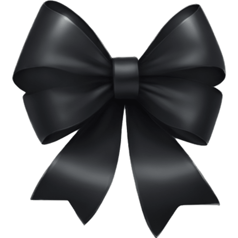 black bow with shiny edges emoji