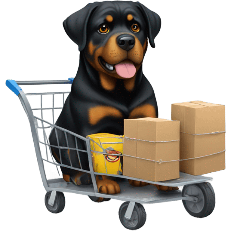 Rottweiler hauling a load  emoji