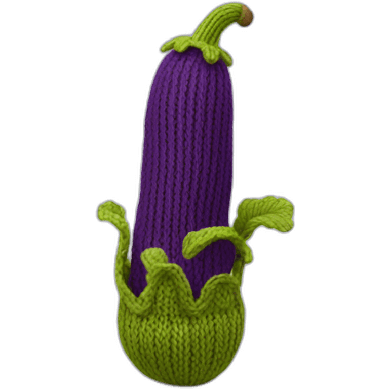 knitted long eggplant  emoji