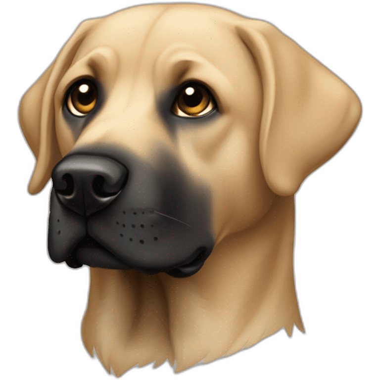 Super labrador couleur noir emoji