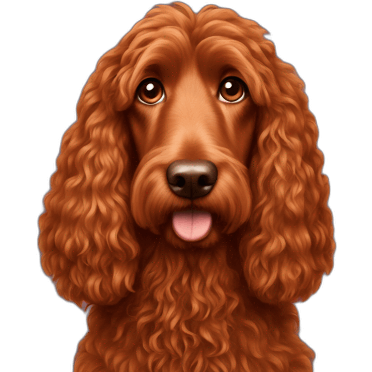 Long hair red Irish doodle emoji