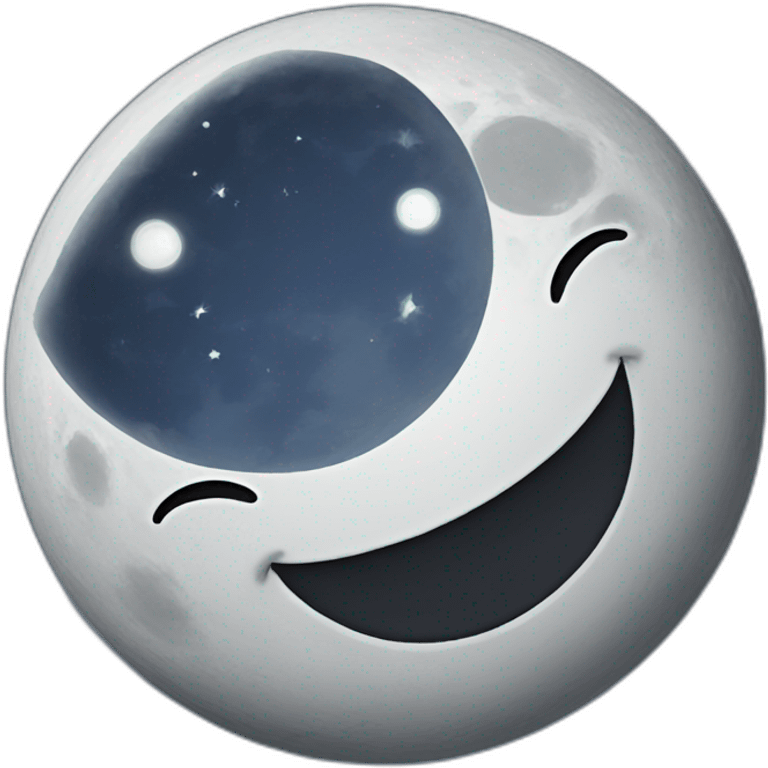 Smiling moon emoji