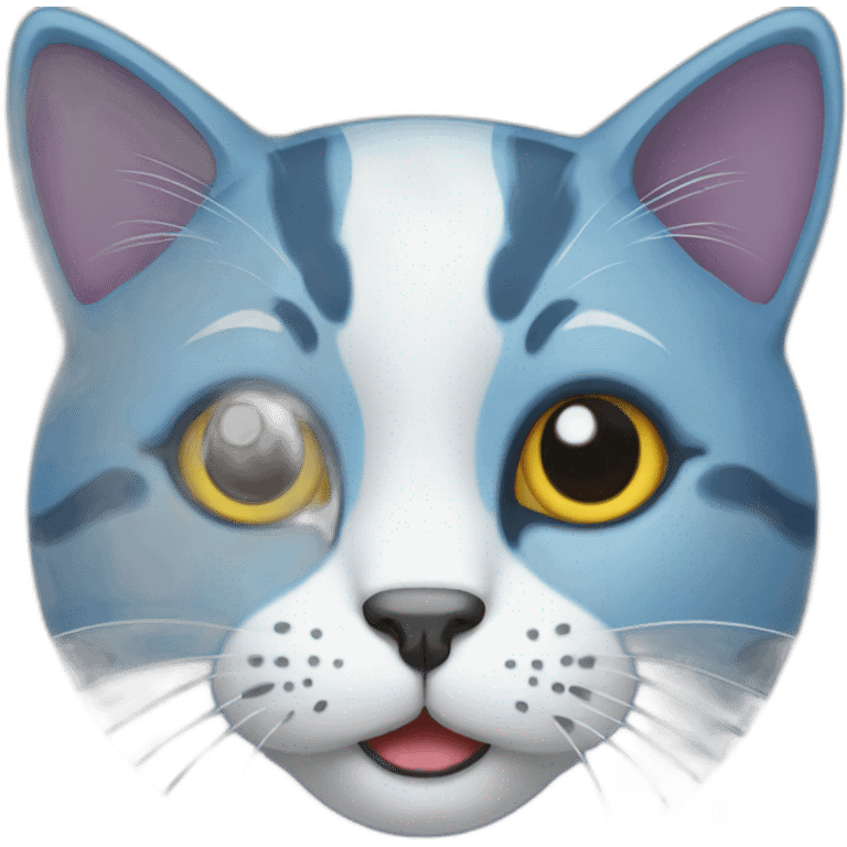 cat blue emoji