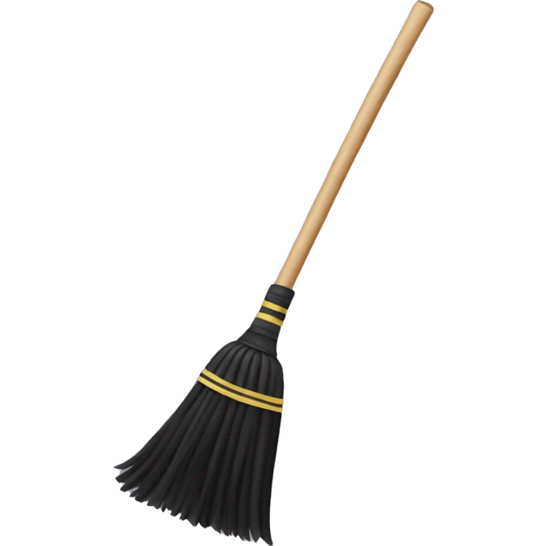 Black broom emoji