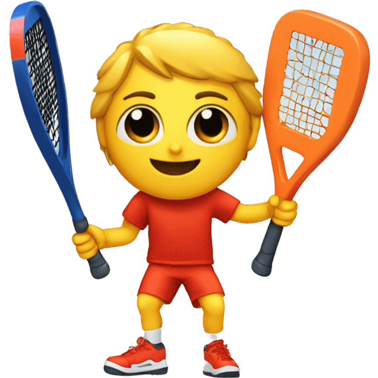 Padel player ith a paddle racket emoji