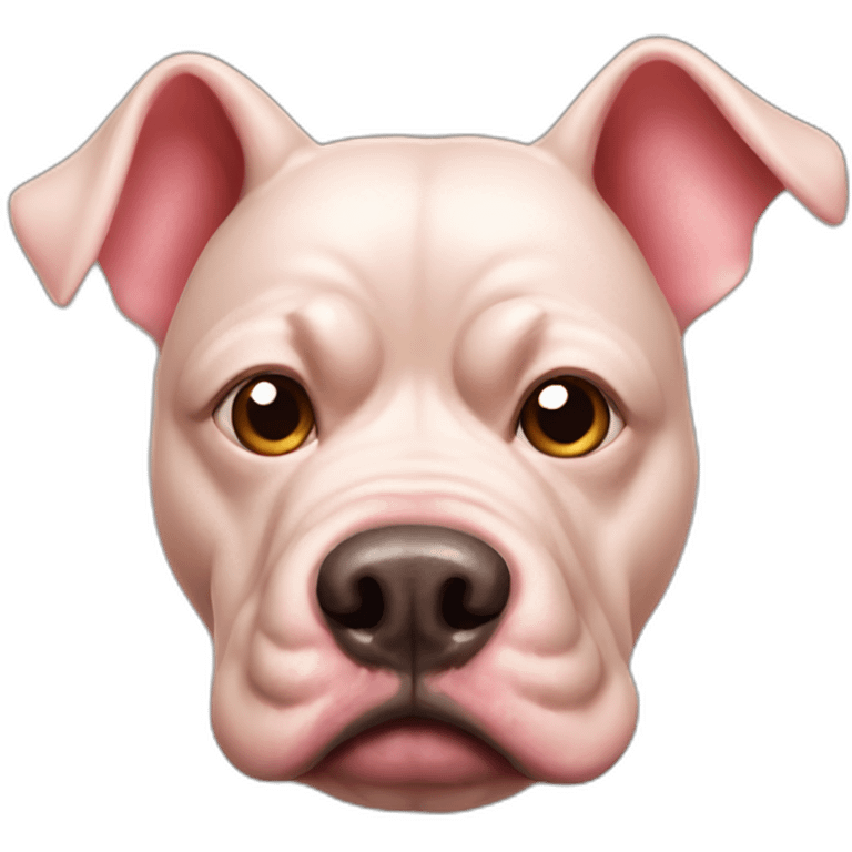 ugly dog and pig hybrid emoji