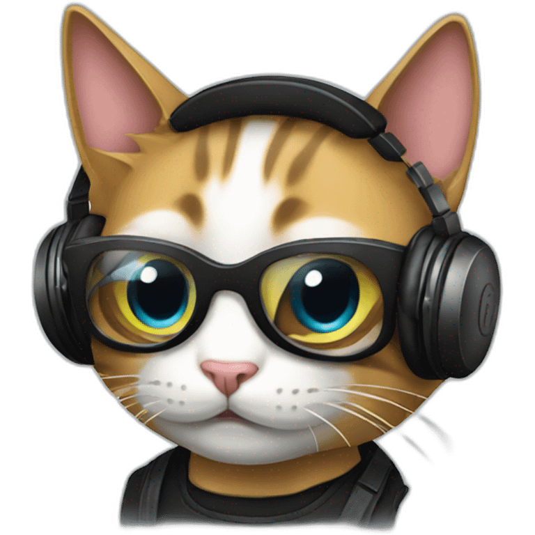 Cat dj emoji