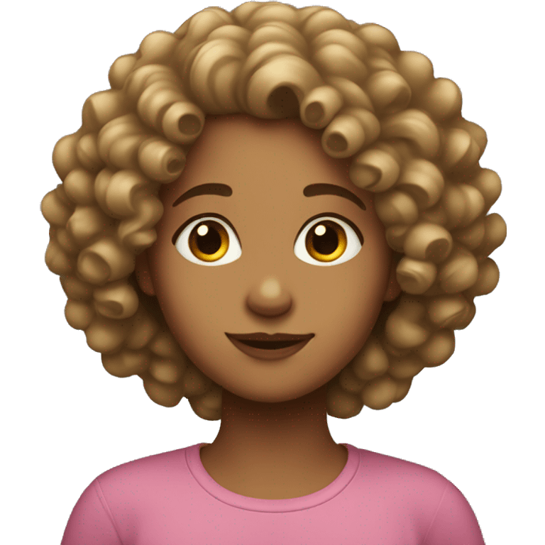 Girl with curly hair  emoji