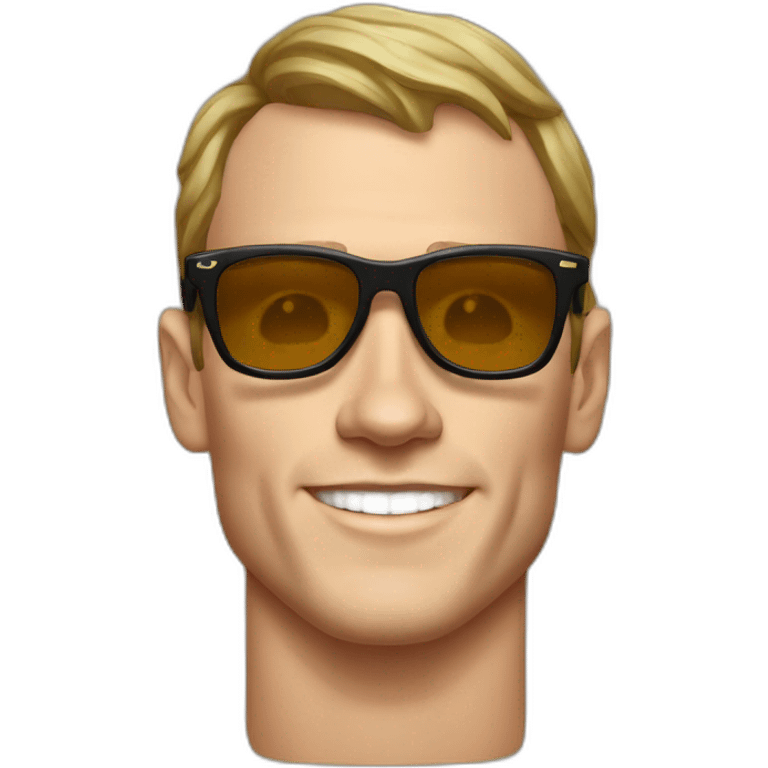 Jonathan Toews wearing glasses as beach bum emoji