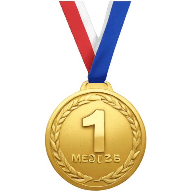 gold medal with number one on it emoji