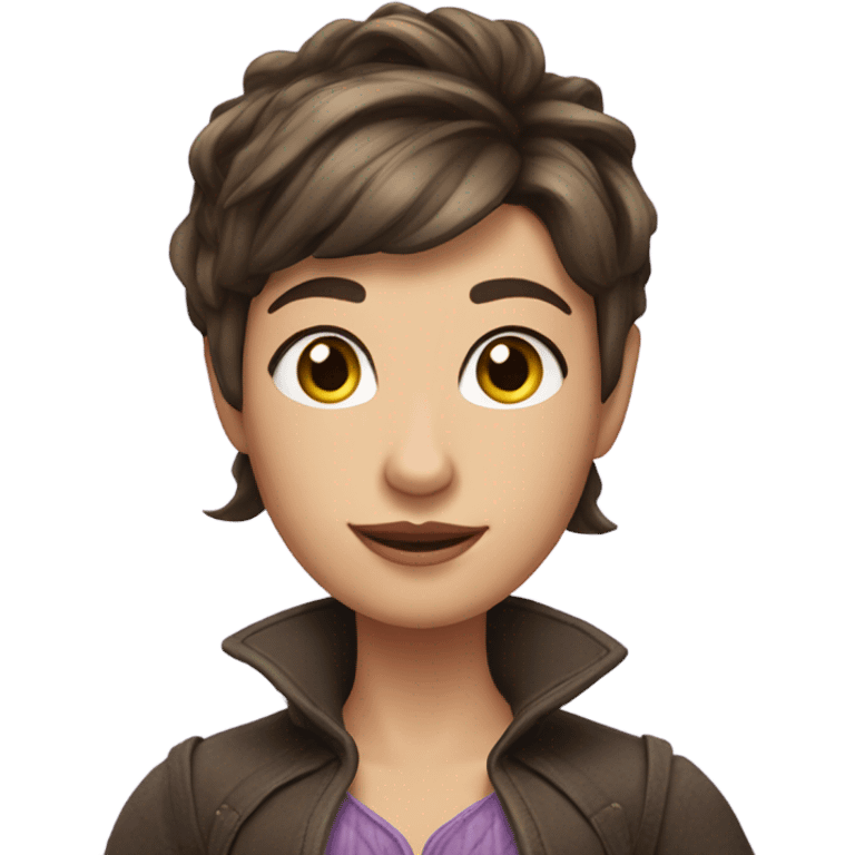 brunette pixie cut rapunzel  emoji