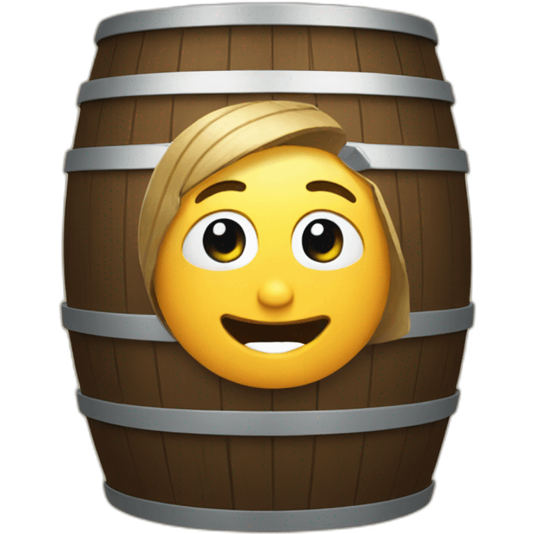 Person in a barrel emoji