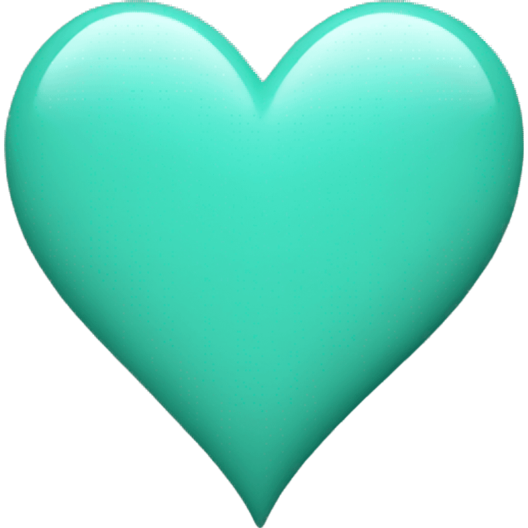 a light turqoise colour heart  emoji