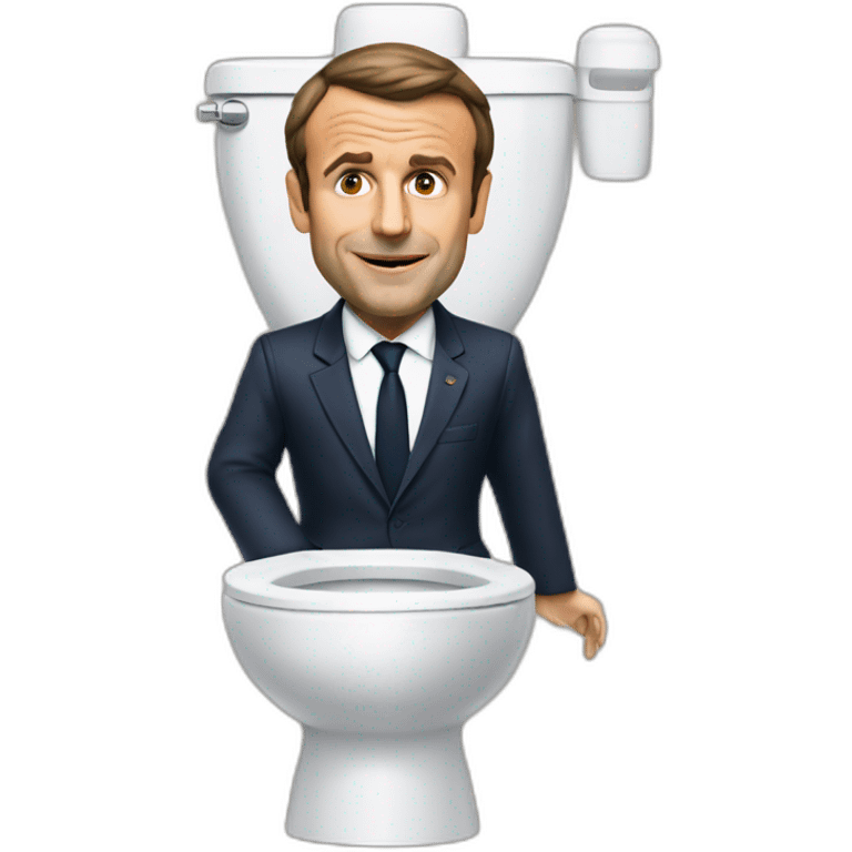 Skibidi toilet emanuel Macron emoji