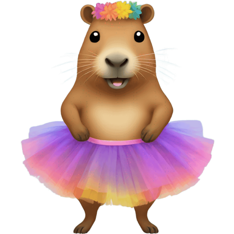 Capybara wearing tutu emoji