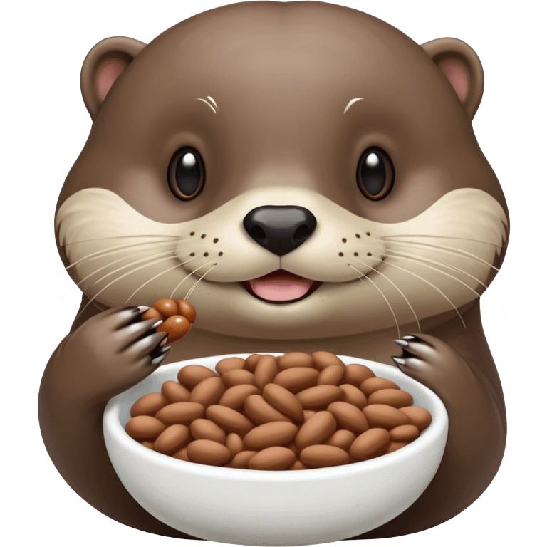 Otter and pinto beans  emoji