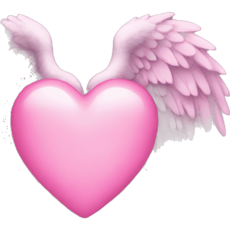 winged celestial pink heart emoji