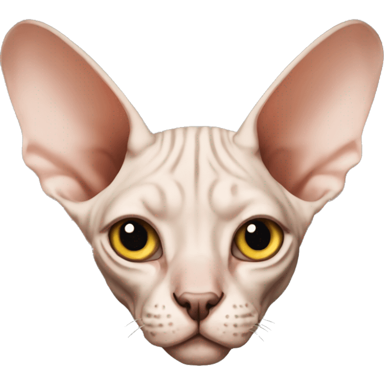 Sphynx with unbelievable giant ears emoji