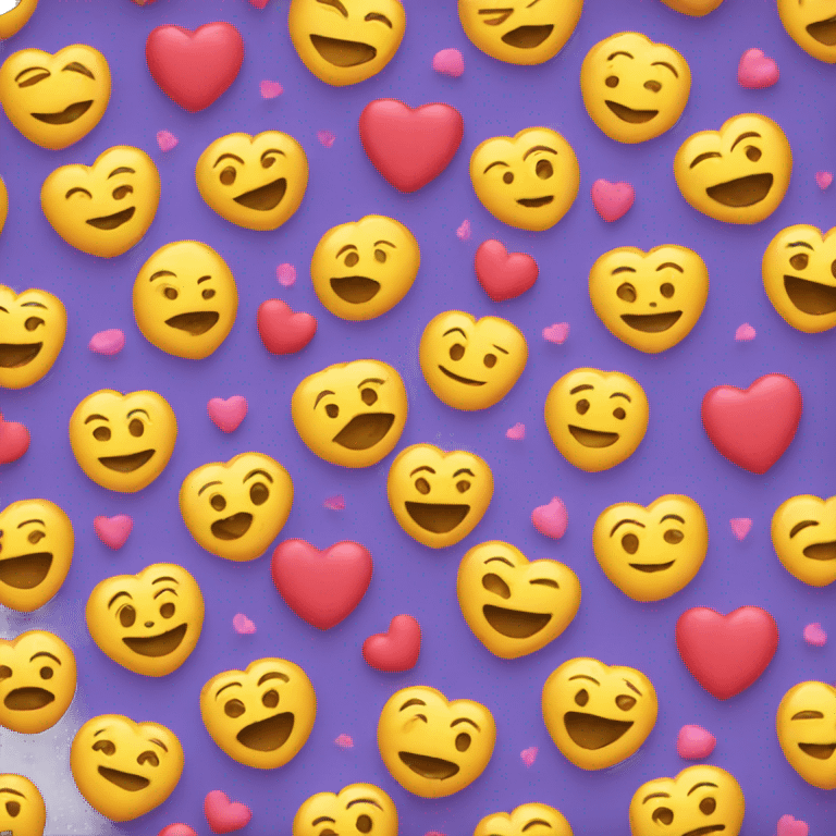 Emoji with hearts emoji