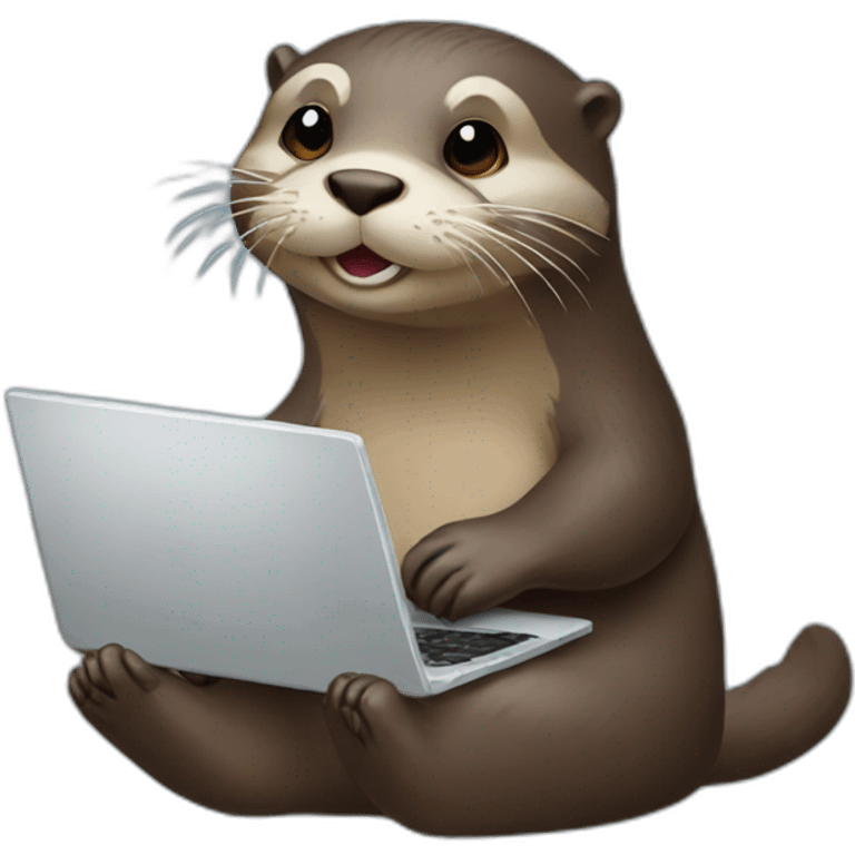 Otter with laptop emoji