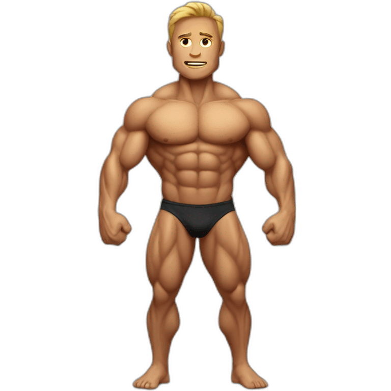 Full body muscle man emoji