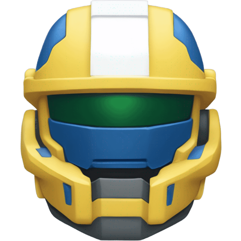 Caboose blue helmet Master Chief style  emoji