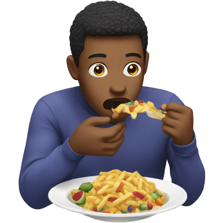 Gay man eating emoji